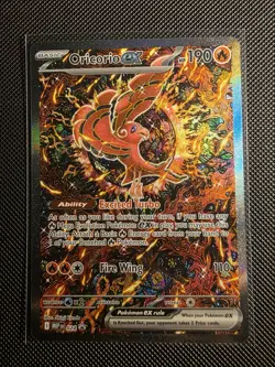 Pokemon EN Oricorio EX Black Star Promo 024 PHANTASMAL FLAMES UPC in hand. - Image 1