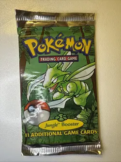 1999 Pokemon Jungle Booster Pack Sealed Scyther WOTC 21 Grams HeavyU LightU - Image 1