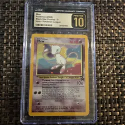 Mew Holo Pokemon League 2000 Movie Black Star Promos CGC Pristine 10 - Image 1