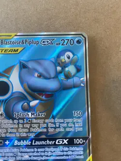 Blastoise & Piplup Gx 214/236 Full Art Cosmic Eclipse Pokemon TCG - Image 2