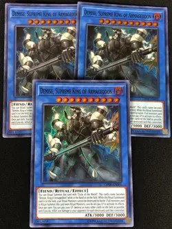 YUGIOH DEMISE SUPREME KING OF ARMAGEDDON OP08-EN005 SUPER X3(NM) - Image 1