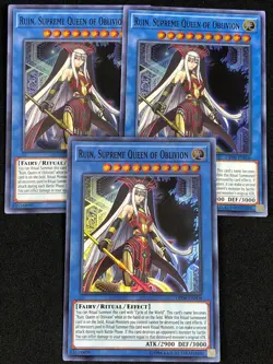 YUGIOH RUIN, SUPREME QUEEN OF OBLIVION OP08-EN004 SUPER X3 (NM) - Image 1