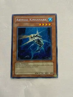 Yu-Gi-Oh! First Edition Secret Rare Abyssal Kingshark TAEV-EN084 - Image 1