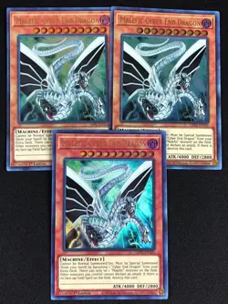 YUGIOH MALEFIC CYBER END DRAGON GFP2-EN101 1ST ULTRA X3 - Image 1