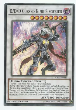D/D/D Cursed King Siegfried SDPD-EN042 Super Rare Yu-Gi-Oh Card 1st Edition New - Image 3
