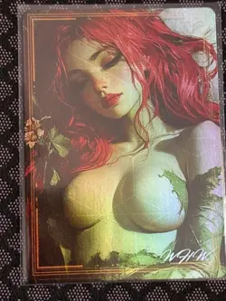 Custom Trading Card Batman Poison Ivy Goddess Waifu Anime Girl Holo Foil - Image 1