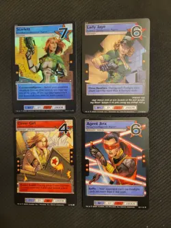 2004 G.I. Joe TCG CCG 4 Card Lot Ladies Night Lot Scarlett, Lady Jaye - Image 1