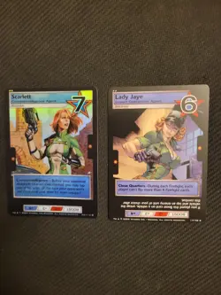 2004 G.I. Joe TCG CCG 4 Card Lot Ladies Night Lot Scarlett, Lady Jaye - Image 3