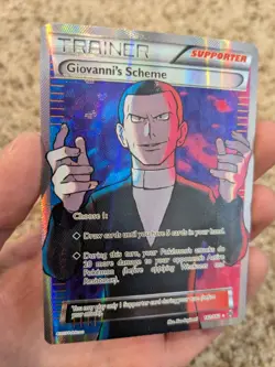 Giovanni's Scheme 162/162 Full Art Trainer - Breakthrough - Pokemon Card - NM - Image 4