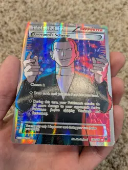 Giovanni's Scheme 162/162 Full Art Trainer - Breakthrough - Pokemon Card - NM - Image 5