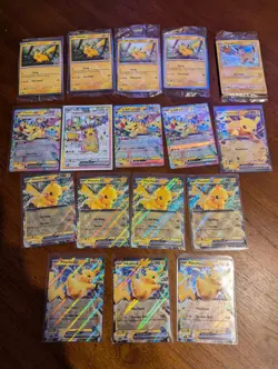 Pokemon Lot Of 17 Pikachu Cards Sealed And NM - Image 1