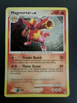 Pokemon Card Magmortar 12/123 D&P Mysterious Treasures Holo Rare - Image 1