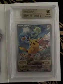 BGS 10 Pikachu Scarlet Violet Promo Card PRISTINE 001/Sv-p Japanese Pokemon Card - Image 1