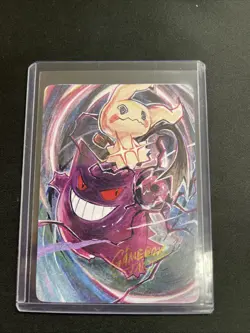 Gameboytart (gameboxtart) Gengar And Mimikyu Fan Art Hand Signed card - Image 1