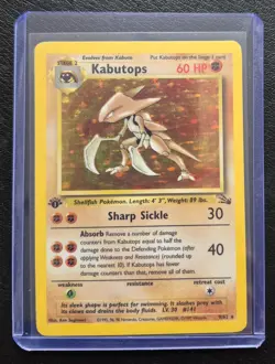 Pokemon TCG Original Fossil Set Kabutops Card 9/62 1st Edition Rare Holo - Image 3