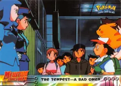THE TEMPEST A BAD OMEN #15 - BLue Logo - MEWTWO SB - TOPPS POKEMON CARD - LP/MP - Image 1