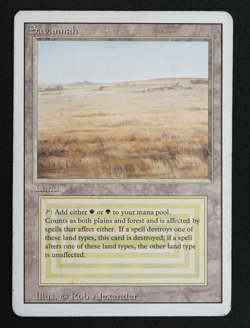 Savannah Revised MTG Card Dual Land Reserved List Magic the Gathering - Image 1