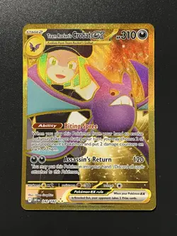 Team Rockets Crobat EX SV Destined Rivals Hyper Rare Card 242/182 NM - Image 1