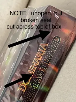 MTG Dominaria Remastered - Collector Booster Box [Broken Seal, Please see pics] - Image 1