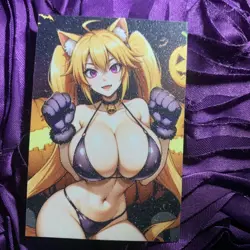 Irina Shidou HIGH SCHOOL DxD Halloween Goddess Girl Waifu Card Kitty - Image 1