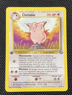 1st Edition WOTC - Clefable 17/64 - Jungle Set Pokemon Card - Image 1