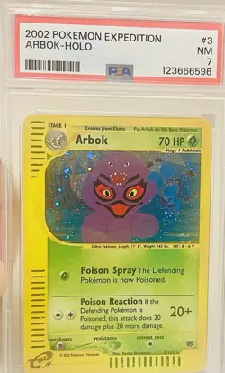 2002 Pokemon Expedition Arbok 3/165 Holo PSA 7 Near Mint Swirl 💫💫💫 - Image 1