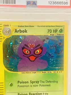 2002 Pokemon Expedition Arbok 3/165 Holo PSA 7 Near Mint Swirl 💫💫💫 - Image 2