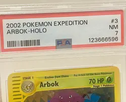 2002 Pokemon Expedition Arbok 3/165 Holo PSA 7 Near Mint Swirl 💫💫💫 - Image 4
