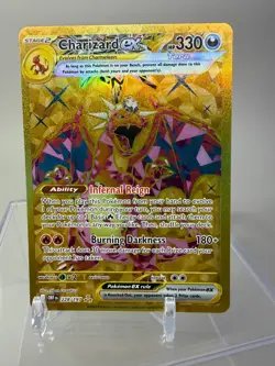 2023 Pokemon Obsidian Flames Charizard EX GOLD Hyper Rare 228/197 - Image 1