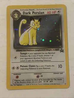 1999 Pokemon Wizards of the Coast Exclusive Black Star Promos Dark Persian l1c - Image 1
