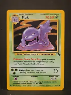 1999 Pokemon Fossil Unlimited #13 Muk HOLO R - Image 1