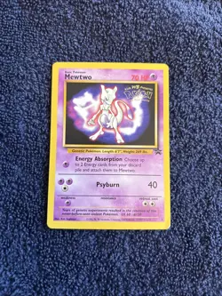 Mewtwo 3 WOTC Black Star Promo WB Presents Pokemon The First Movie Stamped - Image 1