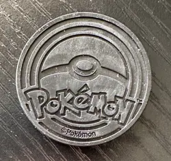 Pokemon TCG - VOLCANION FLIP COIN - Black Silver Plastic Flipper Token Nintendo - Image 2