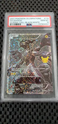 Zekrom Black White #114 - 2021 Pokemon Celebrations Full Art - PSA 10 GEM MINT - Image 2