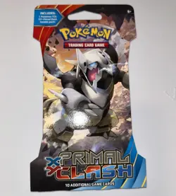 Pokemon XY Primal Clash 2015 Sleeved Booster Pack (Aggron Art) Factory Sealed - Image 1