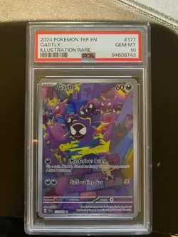 2024 Pokemon Temporal Forces Gastly PSA 10 Illustration Rare #177 - Image 1