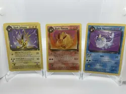 Pokemon TCG Dark Jolteon Flareon & Vaporeon Team Rocket Set Trio Eevee Evo WOTC - Image 1