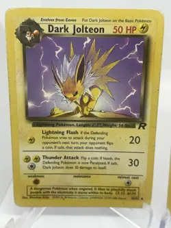 Pokemon TCG Dark Jolteon Flareon & Vaporeon Team Rocket Set Trio Eevee Evo WOTC - Image 2