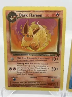 Pokemon TCG Dark Jolteon Flareon & Vaporeon Team Rocket Set Trio Eevee Evo WOTC - Image 3