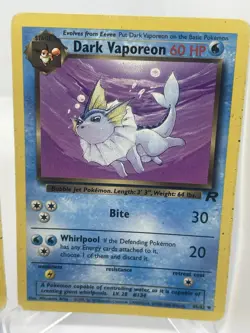 Pokemon TCG Dark Jolteon Flareon & Vaporeon Team Rocket Set Trio Eevee Evo WOTC - Image 4