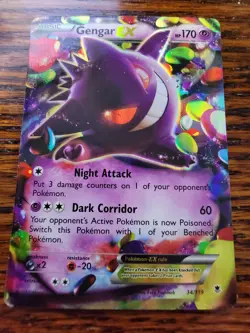 Pokemon Card Gengar EX 34/119 - Phantom Forces - Ultra Rare Holo MP - Image 3
