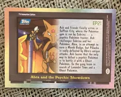 Pokemon Topps Card - EP21 Abra and the Psychic Showdown - Image 2