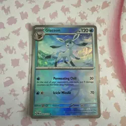 Pokemon TCG Prismatic Evolutions: Glaceon Pokeball Reverse Holo Card 025/131 - Image 1