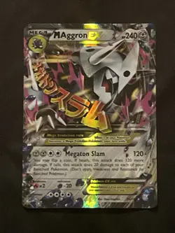Pokemon M Aggron EX 94/160 XY Primal Clash Mega Holo Ultra Rare 2015 Card - Image 2