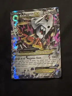 Pokemon M Aggron EX 94/160 XY Primal Clash Mega Holo Ultra Rare 2015 Card - Image 3
