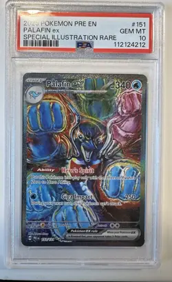 Pokemon TCG Palafin EX PSA 10 Prismatic Evolutions Sir English Card 151/131 - Image 1