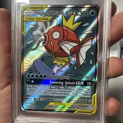 Pokemon TCG Magikarp Wailord-GX Holo English Art Card 161/181 Sun&Moon PSA7 - Image 3