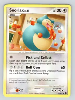 MP Snorlax Pokemon Card EX Rising Rivals TCG 33/111 - Image 1