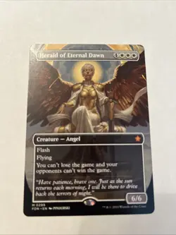 MTG Herald Of Eternal Dawn Foundations Mythic Borderless - Image 1