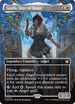 Giada, Font of Hope (Borderless) (Mana Foil) [Foundations] Magic MTG - Image 1